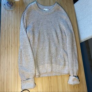 H&M cable neck beige sweater